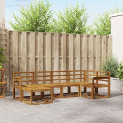 Ensemble de canapés d'extérieur 6 pcs Naturel 527276527276