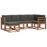 Ensemble de canapés d'extérieur 6 pcs Naturel et Anthracite 527277527277