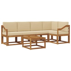 Ensemble de canapés d'extérieur 6 pcs Naturel et Beige 527283527283