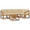 Ensemble de canapés d'extérieur 6 pcs Naturel et Beige 527283527283