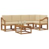 Ensemble de canapés d'extérieur 6 pcs Naturel et Beige 527283527283