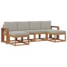 Ensemble de canapés d'extérieur 6 pcs Gris Naturel et Clair 527290527290