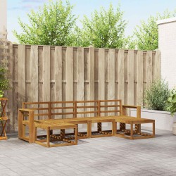 Ensemble de canapés d'extérieur 6 pcs Naturel Bois d'ingénierie 527291527291