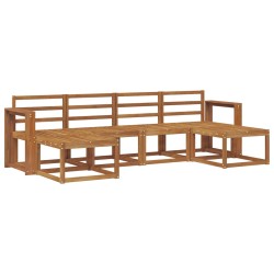 Ensemble de canapés d'extérieur 6 pcs Naturel Bois d'ingénierie 527291527291