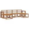 Ensemble de canapés d'extérieur 6 pcs Naturel Bois d'ingénierie 527291527291