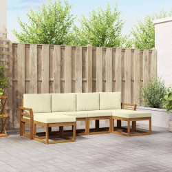 Ensemble de canapés d'extérieur 6 pcs Naturel et Crème 527293527293