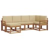 Ensemble de canapés d'extérieur 6 pcs Naturel et Beige 527297527297