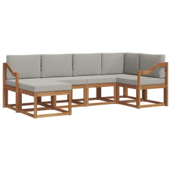 Ensemble de canapés d'extérieur 6 pcs Gris Naturel et Clair 527298527298