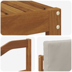 Ensemble de canapés d'extérieur 6 pcs Gris Naturel et Clair 527298527298