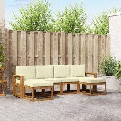 Ensemble de canapés d'extérieur 6 pcs Naturel et Crème 527299527299