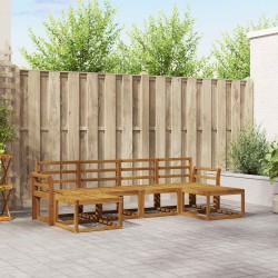 Ensemble de canapés d'extérieur 6 pcs Naturel Bois d'ingénierie 527300527300