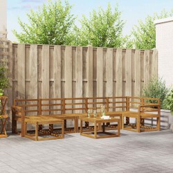 Ensemble de canapés d'extérieur 8 pcs Naturel 527302527302