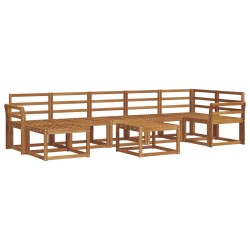 Ensemble de canapés d'extérieur 8 pcs Naturel 527302527302