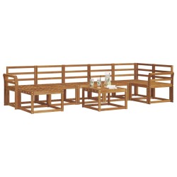 Ensemble de canapés d'extérieur 8 pcs Naturel 527302527302