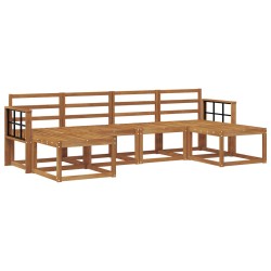 Ensemble de canapés d'extérieur 6 pcs Naturel Bois d'ingénierie 527307527307