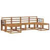 Ensemble de canapés d'extérieur 6 pcs Naturel Bois d'ingénierie 527307527307
