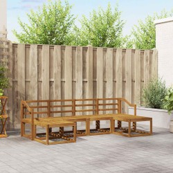 Ensemble de canapés d'extérieur 6 pcs Naturel Bois d'ingénierie 527310527310