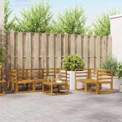 Ensemble de canapés d'extérieur 6 pcs Naturel 527312527312