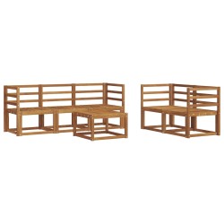 Ensemble de canapés d'extérieur 6 pcs Naturel 527312527312