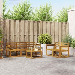 Ensemble de canapés d'extérieur 6 pcs Naturel 527313527313