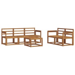 Ensemble de canapés d'extérieur 6 pcs Naturel 527313527313