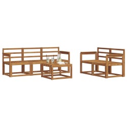 Ensemble de canapés d'extérieur 6 pcs Naturel 527313527313