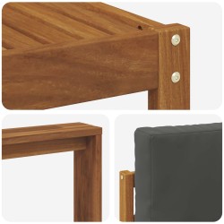 Ensemble de canapés d'extérieur 6 pcs Naturel et Anthracite 527321527321