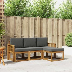 Ensemble de canapés d'extérieur 4 pcs Naturel et Anthracite 527324527324