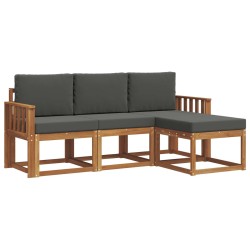 Ensemble de canapés d'extérieur 4 pcs Naturel et Anthracite 527324527324
