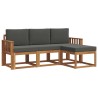 Ensemble de canapés d'extérieur 4 pcs Naturel et Anthracite 527324527324