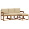 Ensemble de canapés d'extérieur 4 pcs Naturel et Beige 527327527327