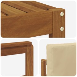 Ensemble de canapés d'extérieur 4 pcs Naturel et Beige 527327527327
