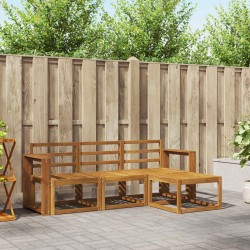 Ensemble de canapés d'extérieur 4 pcs Naturel 527329527329