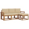 Ensemble de canapés d'extérieur 4 pcs Naturel et Beige 527330527330