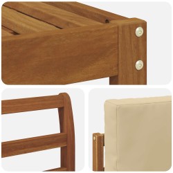 Ensemble de canapés d'extérieur 4 pcs Naturel et Beige 527330527330
