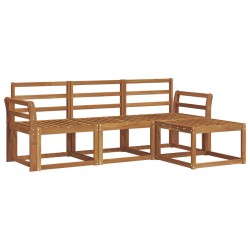Ensemble de canapés d'extérieur 4 pcs Naturel 527334527334