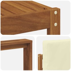 Ensemble de canapés d'extérieur 6 pcs Naturel et Crème 527335527335