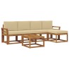 Ensemble de canapés d'extérieur 6 pcs Naturel et Beige 527336527336