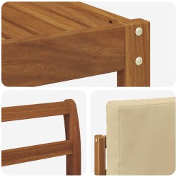 Ensemble de canapés d'extérieur 6 pcs Naturel et Beige 527336527336