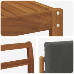 Ensemble de canapés d'extérieur 6 pcs Naturel et Anthracite 527338527338