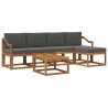 Ensemble de canapés d'extérieur 6 pcs Naturel et Anthracite 527339527339