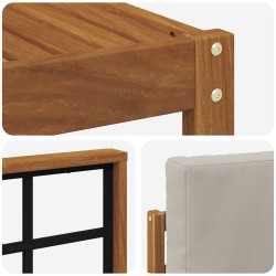 Ensemble de canapés d'extérieur 6 pcs Gris Naturel et Clair 527340527340