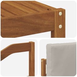 Ensemble de canapés d'extérieur 6 pcs Gris Naturel et Clair 527341527341