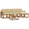 Ensemble de canapés d'extérieur 6 pcs Naturel et Beige 527344527344