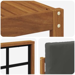 Ensemble de canapés d'extérieur 6 pcs Naturel et Anthracite 527345527345