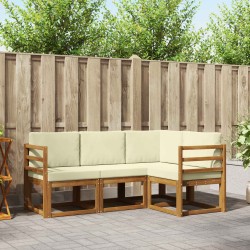 Ensemble de canapés d'extérieur 4 pcs Naturel et Crème 527348527348