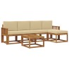 Ensemble de canapés d'extérieur 6 pcs Naturel et Beige 527349527349
