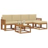 Ensemble de canapés d'extérieur 6 pcs Naturel et Beige 527349527349