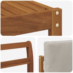Ensemble de canapés d'extérieur 6 pcs Gris Naturel et Clair 527350527350