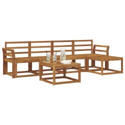 Ensemble de canapés d'extérieur 6 pcs Naturel 527352527352